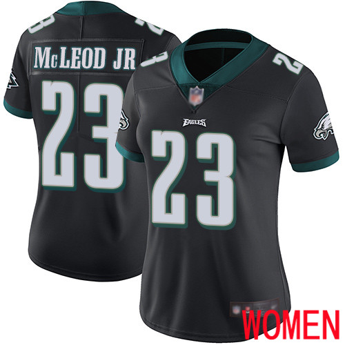 Women Philadelphia Eagles #23 Rodney McLeod Black Alternate Vapor Untouchable NFL Jersey Limited Player->nfl t-shirts->Sports Accessory